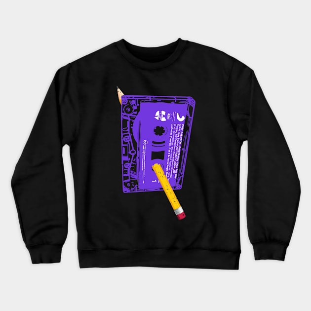 Rewind Purple Tape Crewneck Sweatshirt by Dreamies